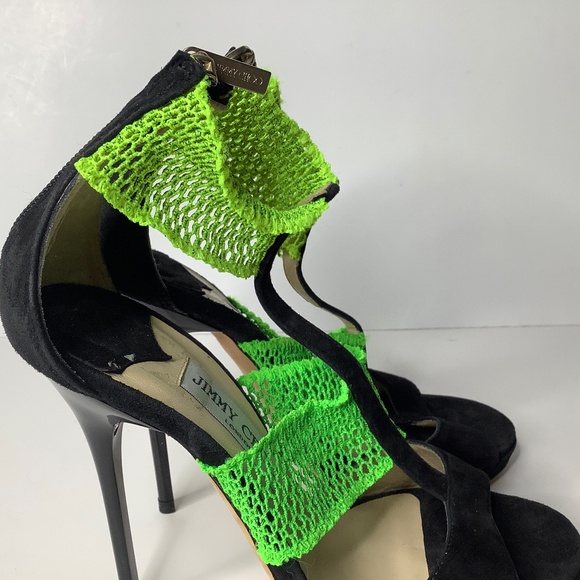 Jimmy Choo Black and Green Heels - Picture 10 of 15